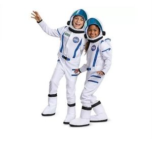 Astronaut White & Blue Space Costume Size M (‎ 8-10)